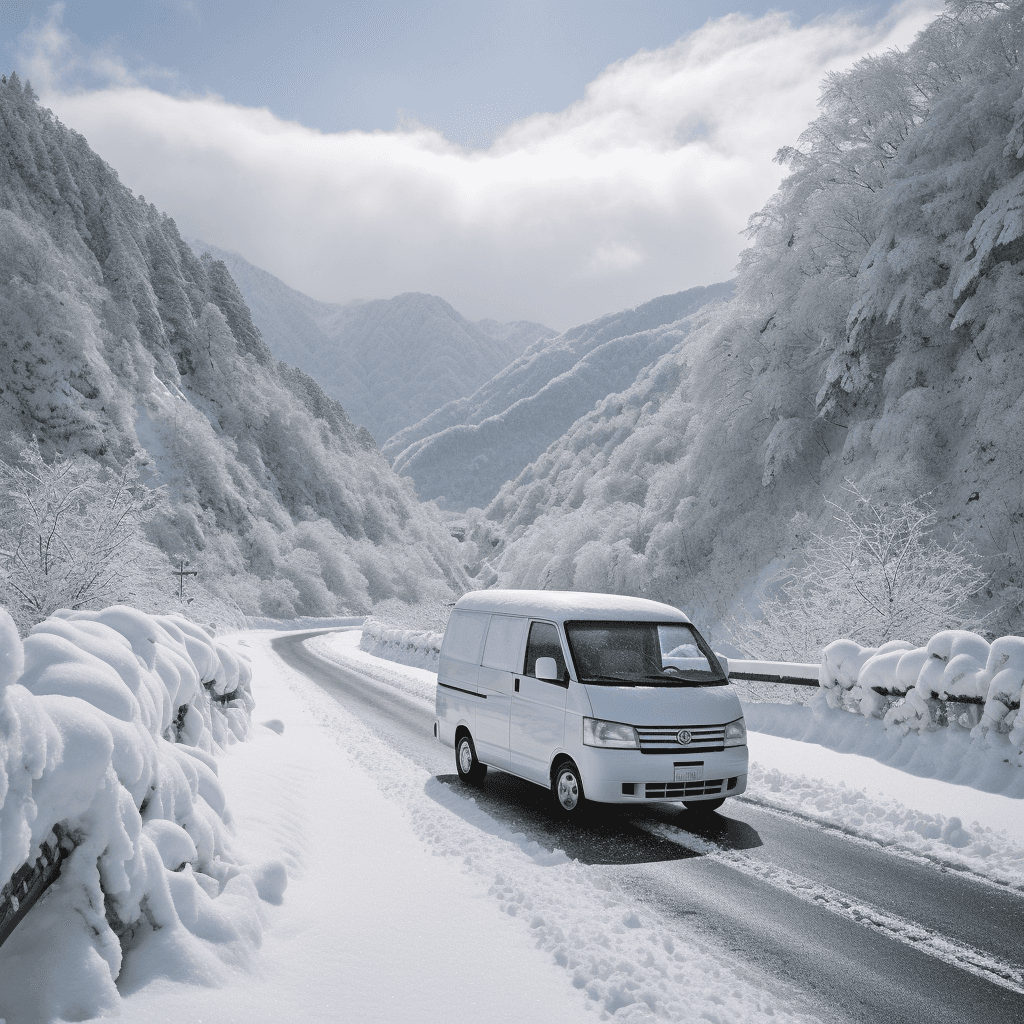 white mitsubishi delica